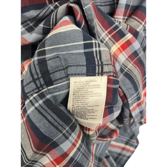 The North Face Button Down Mens Medium Blue Plaid Button Up Outdoor Classic - Picture 4 of 13